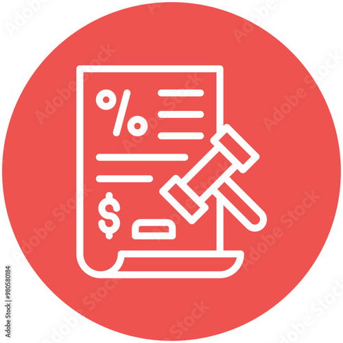 Tax Law vector icon illustration of Law & Legislation iconset.