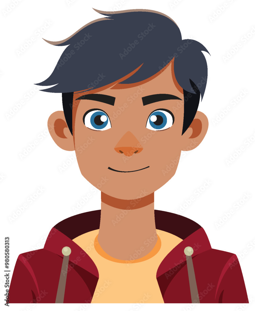 Smiling Young Man Illustration Smiling Young Man Illustration