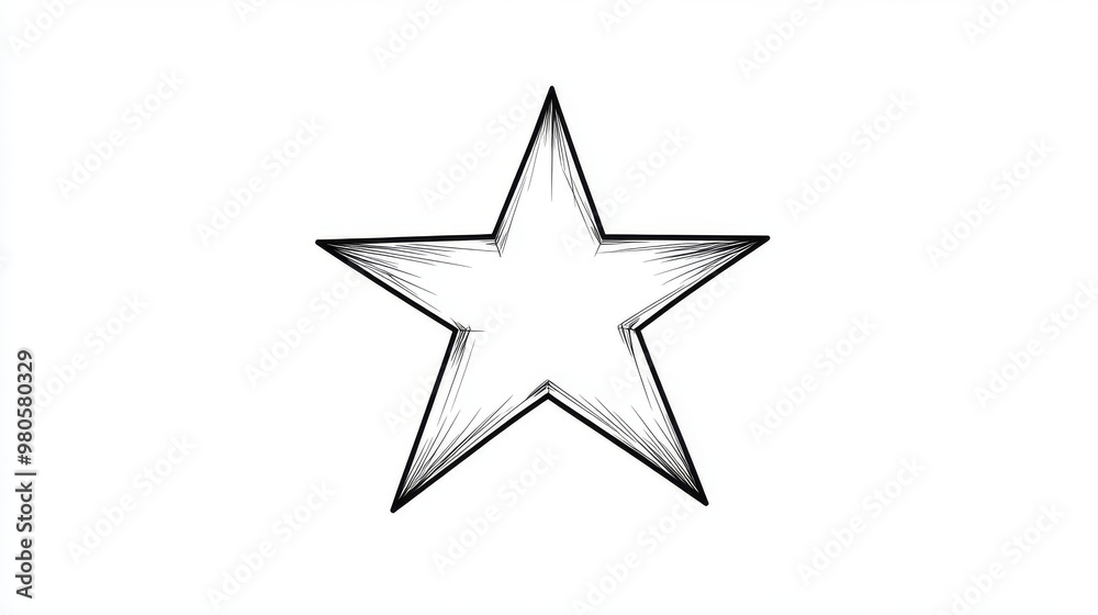 Obraz premium A simple, continuous line drawing of a star, perfect for adding a touch of whimsy to your designs.