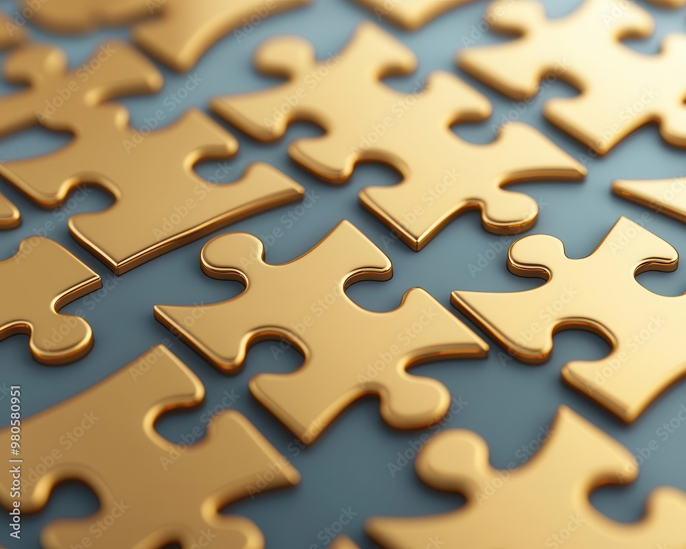 Golden puzzle pieces coming together, forming a financial graph, symbolizing strategic investment planning Golden puzzle pieces coming together, forming a financial graph, symbolizing strategic investment planning