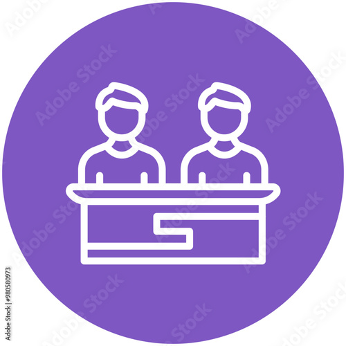 Committee vector icon illustration of Law & Legislation iconset.