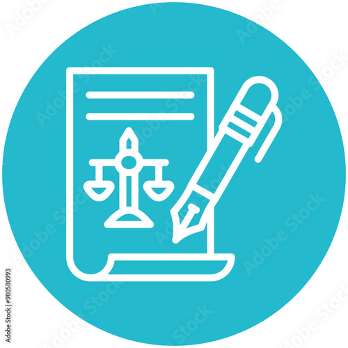 Bureaucracy vector icon illustration of Law & Legislation iconset.
