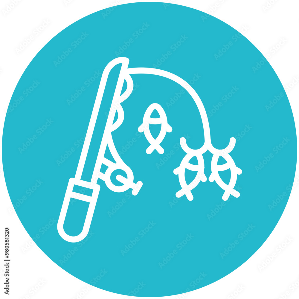 Sport Fishing vector icon illustration of Fishing iconset.