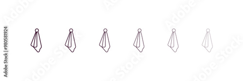 towels outline icon. Linear vector from hotel concept. 6 different line style towels icon included thin, light, regular, medium, bold, black