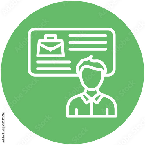 Lecture vector icon illustration of Business Training iconset.