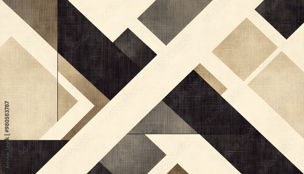 Clean, sharp geometric patterns in neutral tones, giving off a sleek, modern vibe Clean, sharp geometric patterns in neutral tones, giving off a sleek, modern vibe