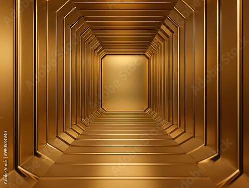 Abstract futuristic vault filled with gold assets, symbolizing future-proof wealth through gold investment photo