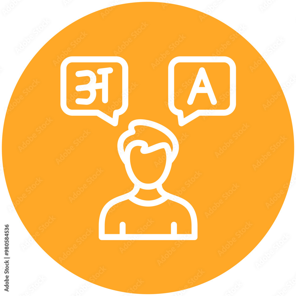 Language Skills vector icon illustration of Gig Economy iconset. Language Skills vector icon illustration of Gig Economy iconset.