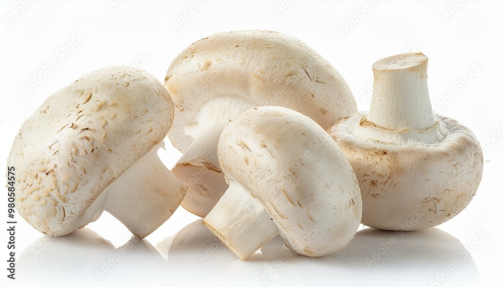 Mushrooms Champignon isolated on white background. ai generated Mushrooms Champignon isolated on white background. ai generated