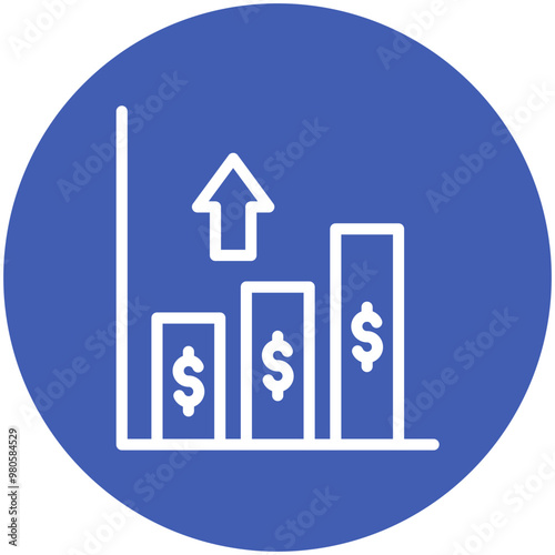 Money Growth vector icon illustration of Gig Economy iconset.
