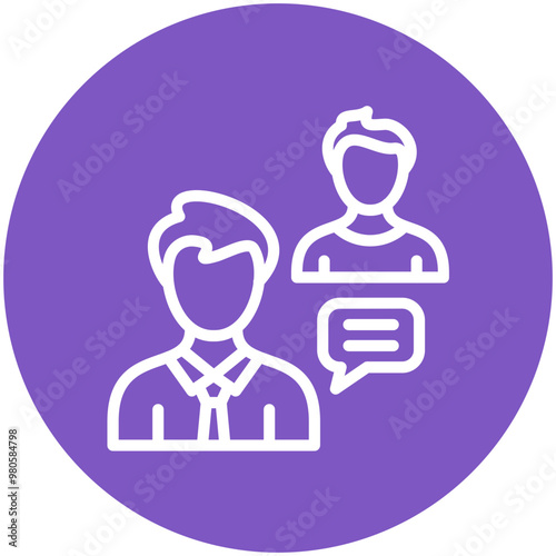 Consultant vector icon illustration of Gig Economy iconset.