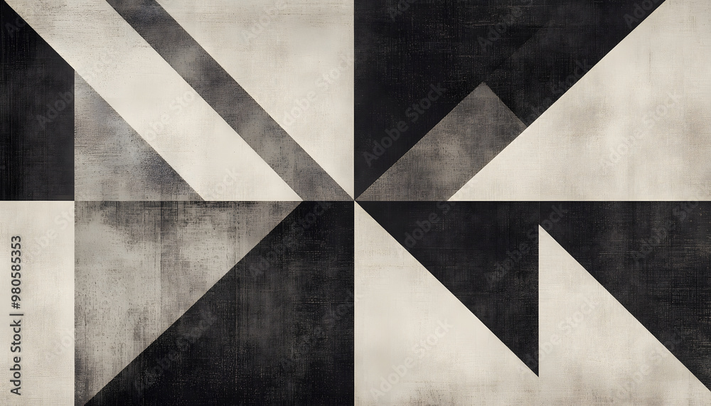 Clean, sharp geometric patterns in neutral tones, giving off a sleek, modern vibe Clean, sharp geometric patterns in neutral tones, giving off a sleek, modern vibe