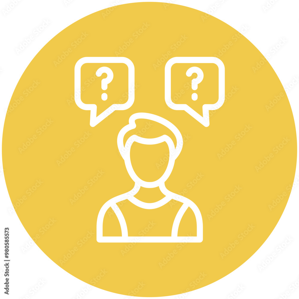 Doubt vector icon illustration of Generation Gap iconset. Doubt vector icon illustration of Generation Gap iconset.