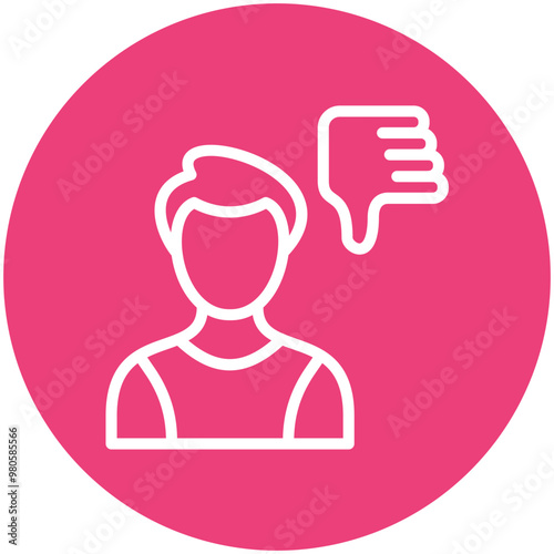 Disagreement vector icon illustration of Generation Gap iconset.