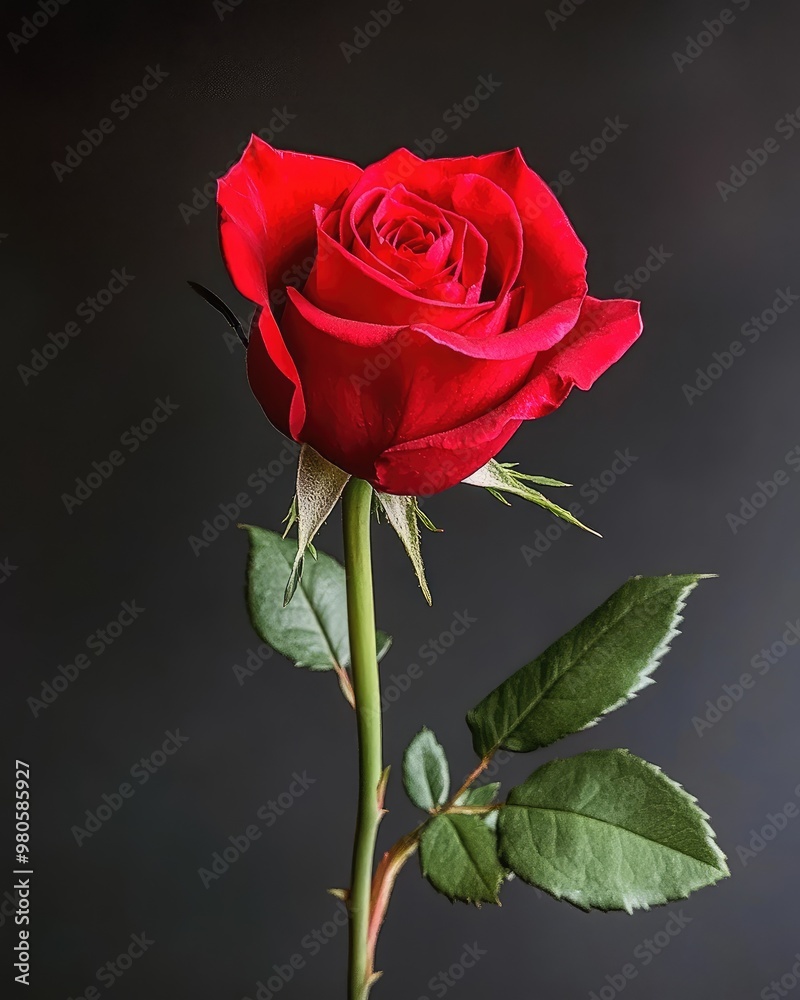 Fototapeta premium Happy Propose Day Beautiful Red Rose