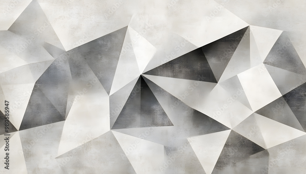 Fototapeta premium Clean, sharp geometric patterns in neutral tones, giving off a sleek, modern vibe