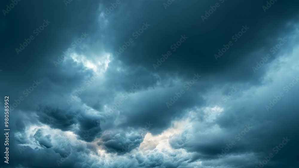 Dramatic storm clouds swirl in a turbulent sky Dramatic storm clouds swirl in a turbulent sky