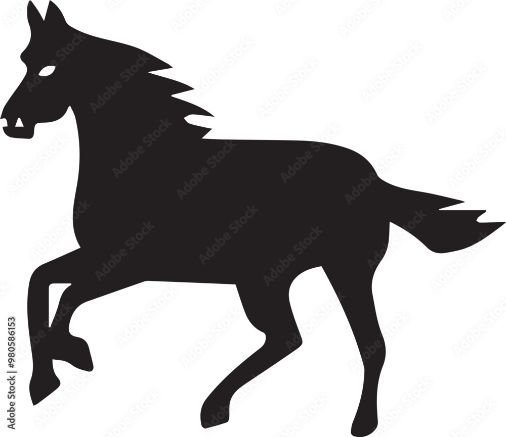 Naklejka premium Horse icon symbol vector image Illustration 
