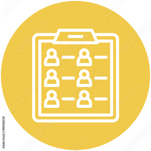 Guest List vector icon illustration of Award Events iconset.