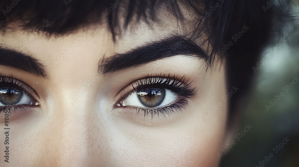 Woman face with beautiful eyes. Woman face with beautiful eyes.