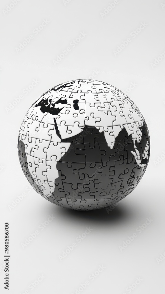 Black and white Puzzle earth planet on white background,Globe or sphere from puzzles on white background,Save The Earth illustration set,environment,Vector drawing,Hand drawn style. Black and white Puzzle earth planet on white background,Globe or sphere from puzzles on white background,Save The Earth illustration set,environment,Vector drawing,Hand drawn style.