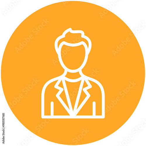 Model Male vector icon illustration of Fashion Ecommerce iconset.