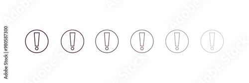 urgent outline icon. Linear vector from human resources concept. 6 different line style urgent icon included thin, light, regular, medium, bold, black