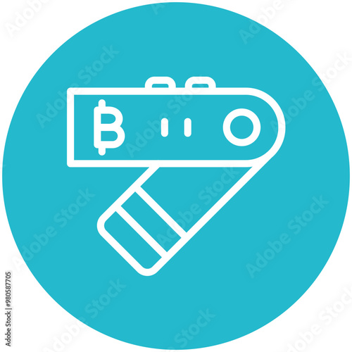 Hardware Wallet vector icon illustration of Cryptocurrency iconset.