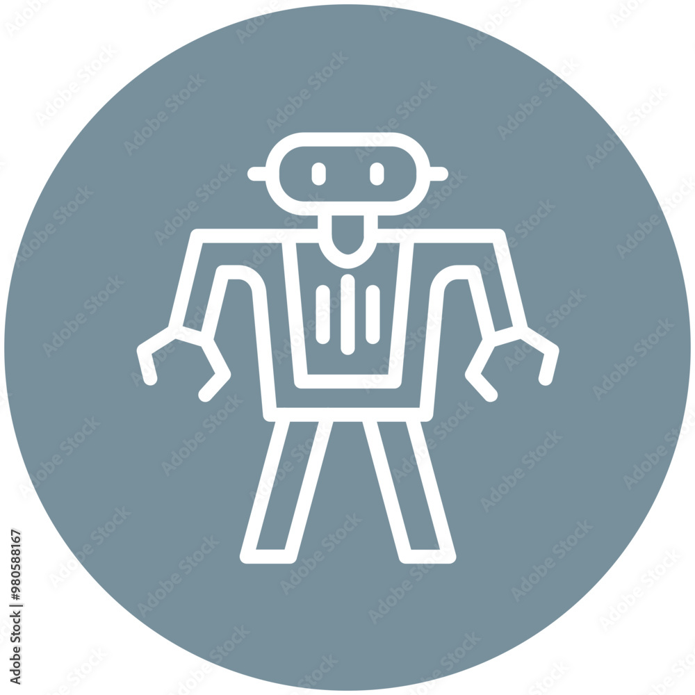 Robot Toy vector icon illustration of Robotics iconset. Robot Toy vector icon illustration of Robotics iconset.