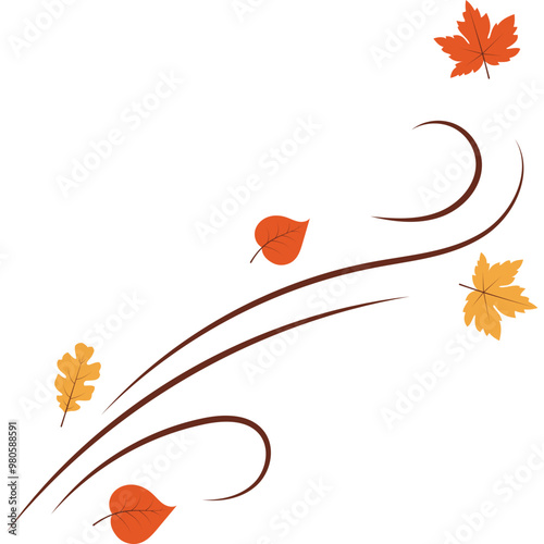 Wind Blowing Autumn Leaf
