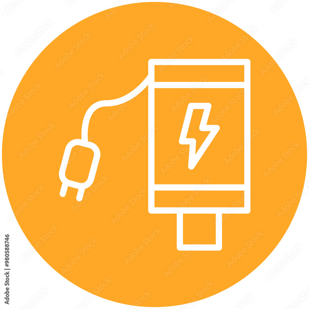 Charger vector icon illustration of Robotics iconset. Charger vector icon illustration of Robotics iconset.