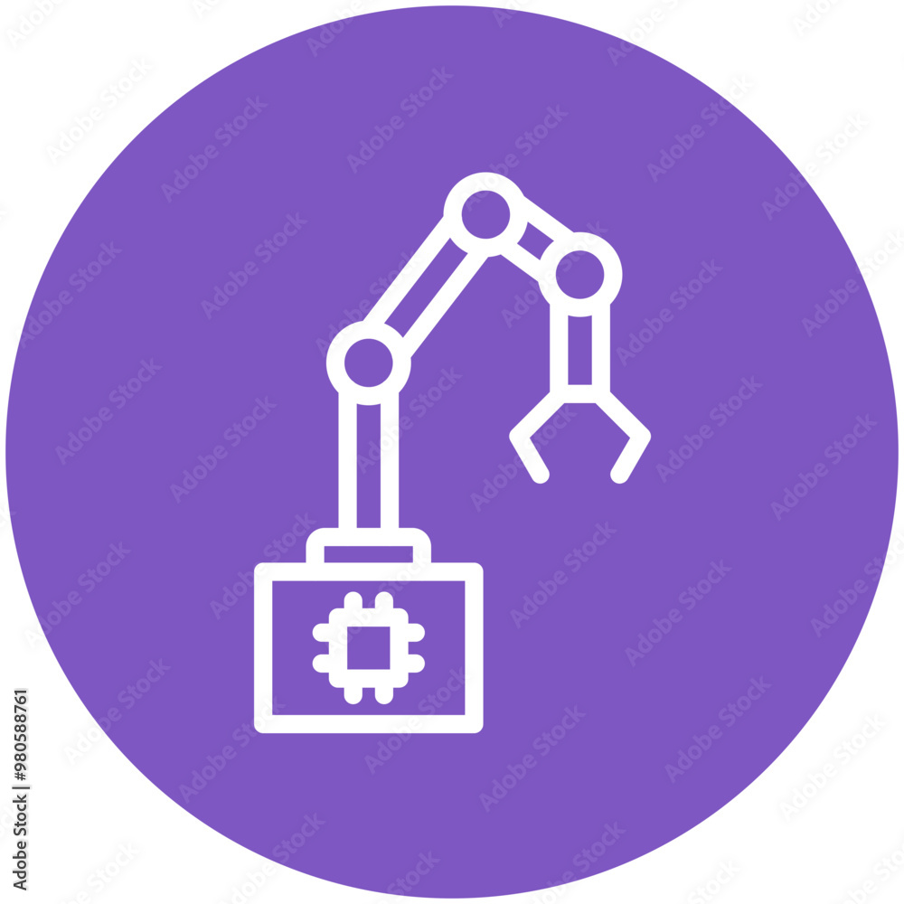 Bionic Arm vector icon illustration of Robotics iconset. Bionic Arm vector icon illustration of Robotics iconset.