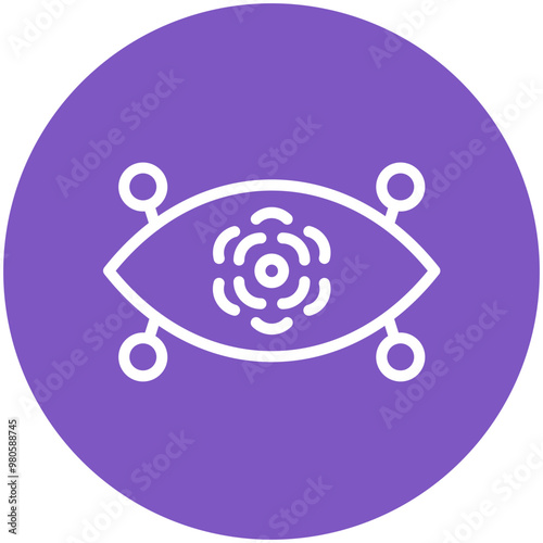 Cyber Eye vector icon illustration of Robotics iconset.