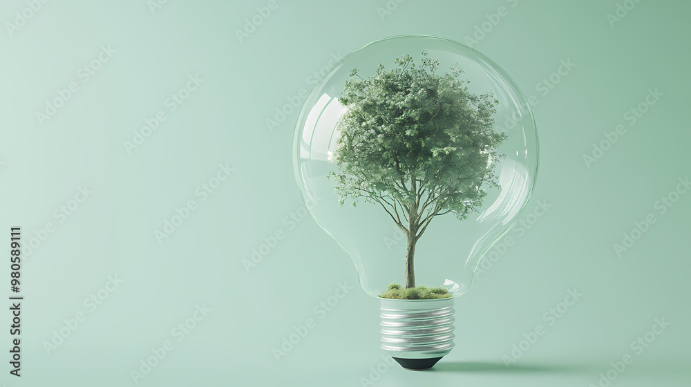 Future innovation symbolizing green technology