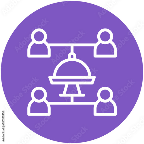 Corporate Catering vector icon illustration of Catering iconset.
