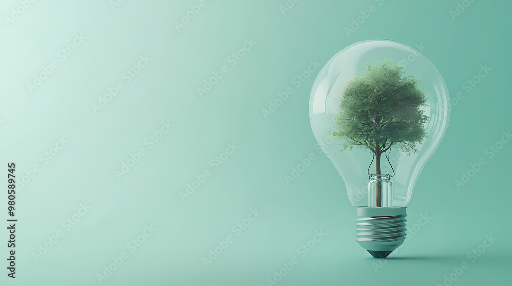 Future innovation symbolizing green technology Future innovation symbolizing green technology