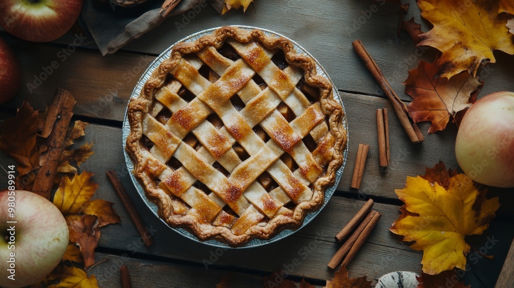 Festive Pie Banner with Copy Area