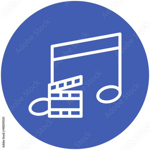 Music vector icon illustration of Filmmaking iconset.