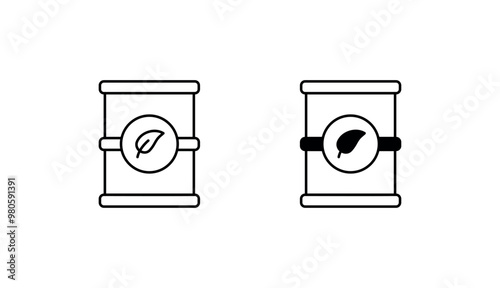 Eco Fuel icon design with white background stock illustration