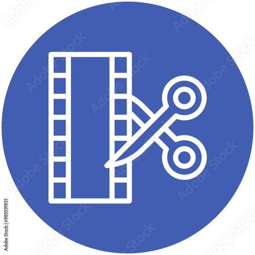 Film Cut vector icon illustration of Filmmaking iconset.