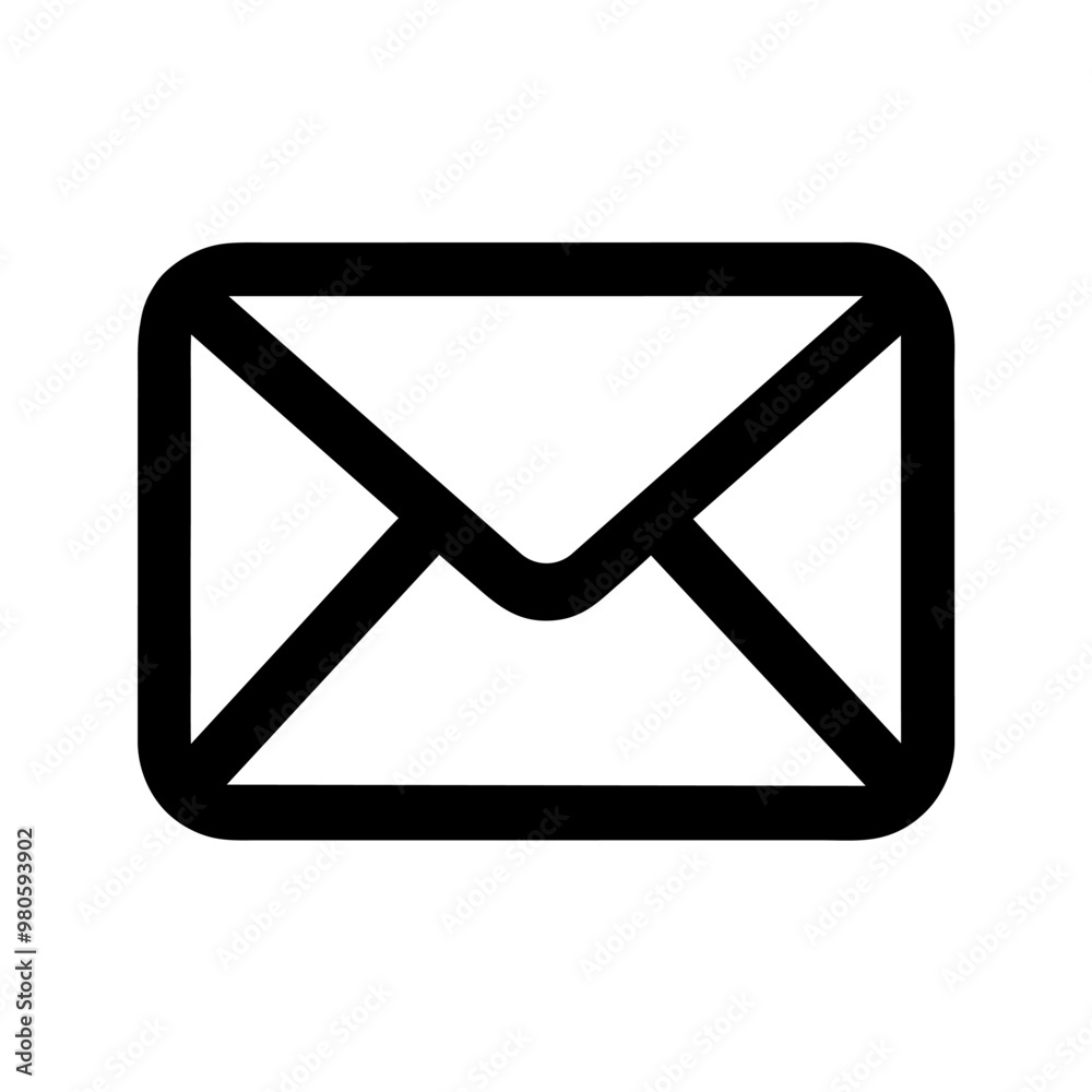 Email icon. Simple outline email icon. Black email symbol. Vector illustration Email icon. Simple outline email icon. Black email symbol. Vector illustration