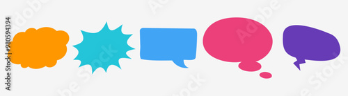 Set of colorful speech bubble