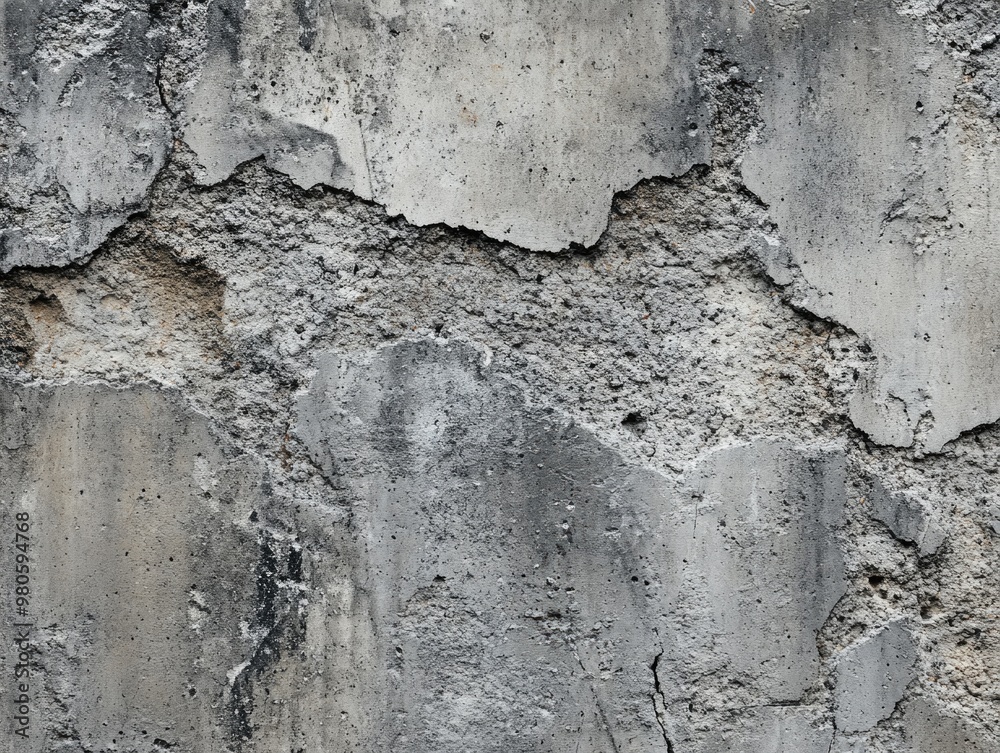 Aged Concrete Wall with Cracks and Peeling Paint Aged Concrete Wall with Cracks and Peeling Paint