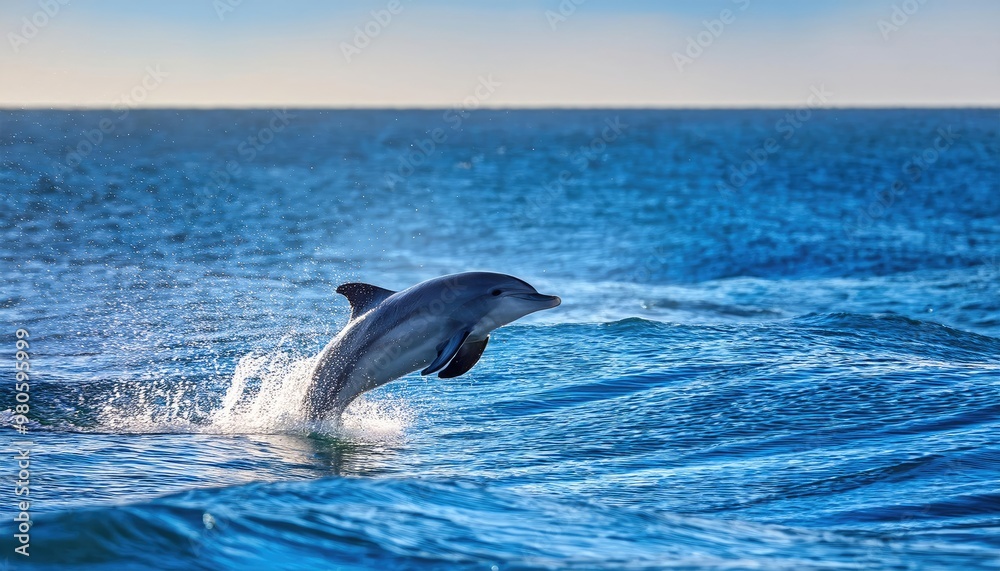Fototapeta premium Dolphin leaps from the waves