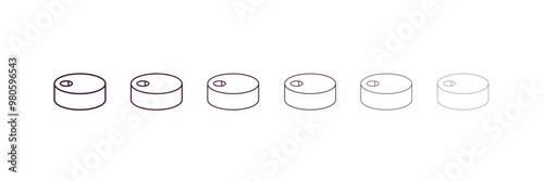 conserve outline icon. Linear vector from kitchen concept. 6 different line style conserve icon included thin, light, regular, medium, bold, black