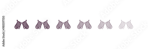 kitchen mitten outline icon. Linear vector from kitchen concept. 6 different line style kitchen mitten icon included thin, light, regular, medium, bold, black