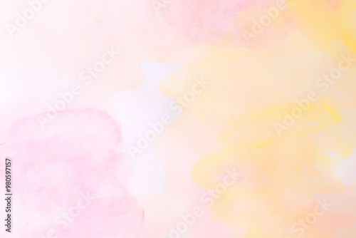 Watercolor pastel  background pink yellow toned