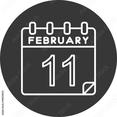 11 February Vector Icon Design