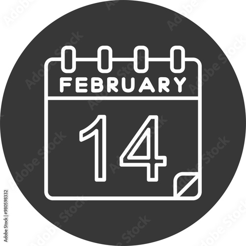 14 February Vector Icon Design
