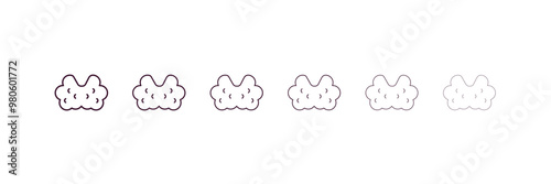 thyroid gland outline icon. Linear vector from medical concept. 6 different line style thyroid gland icon included thin, light, regular, medium, bold, black